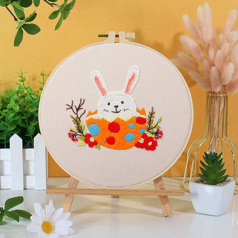 Easter Bunny Embroidery Kit: Craft Your Spring-Inspired Masterpiece