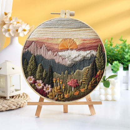 Mountain Sunset Embroidery Kit