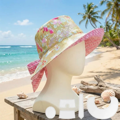 🌞50% OFF Summer Special Offer -  Bow Sunhat Template Cutting Ruler Set-With Instructions