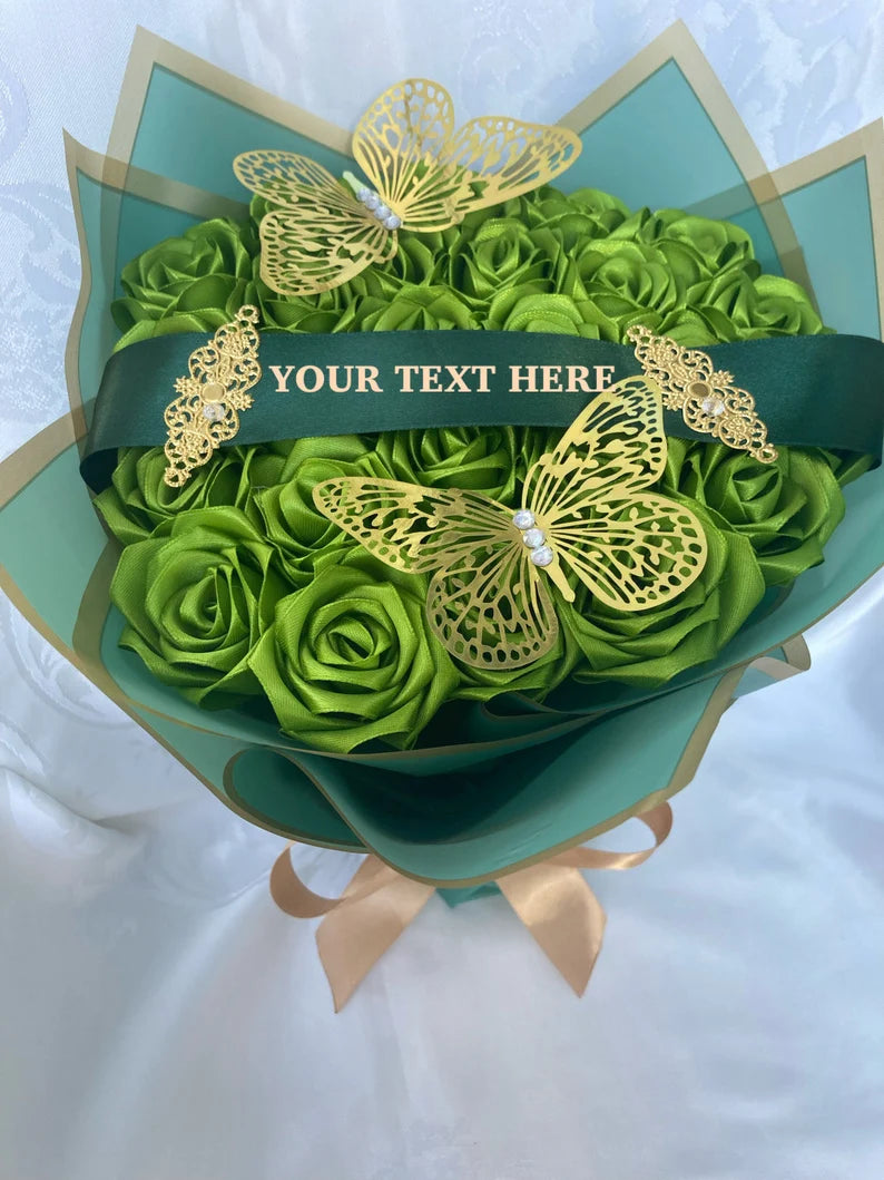 Eternal Roses - HandMade From Satin Ribbon(Never Wither)