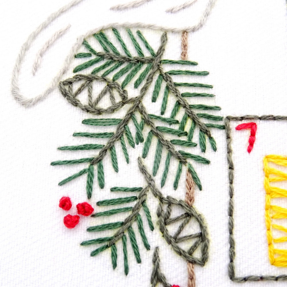 Stick & Stitch Water-Soluble Bee Embroidery Fabric : Gingerbread House