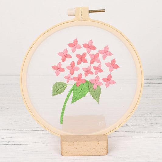 Transparent Bloom Embroidery Kit: Celebrate Nature's Elegance in Every Stitch