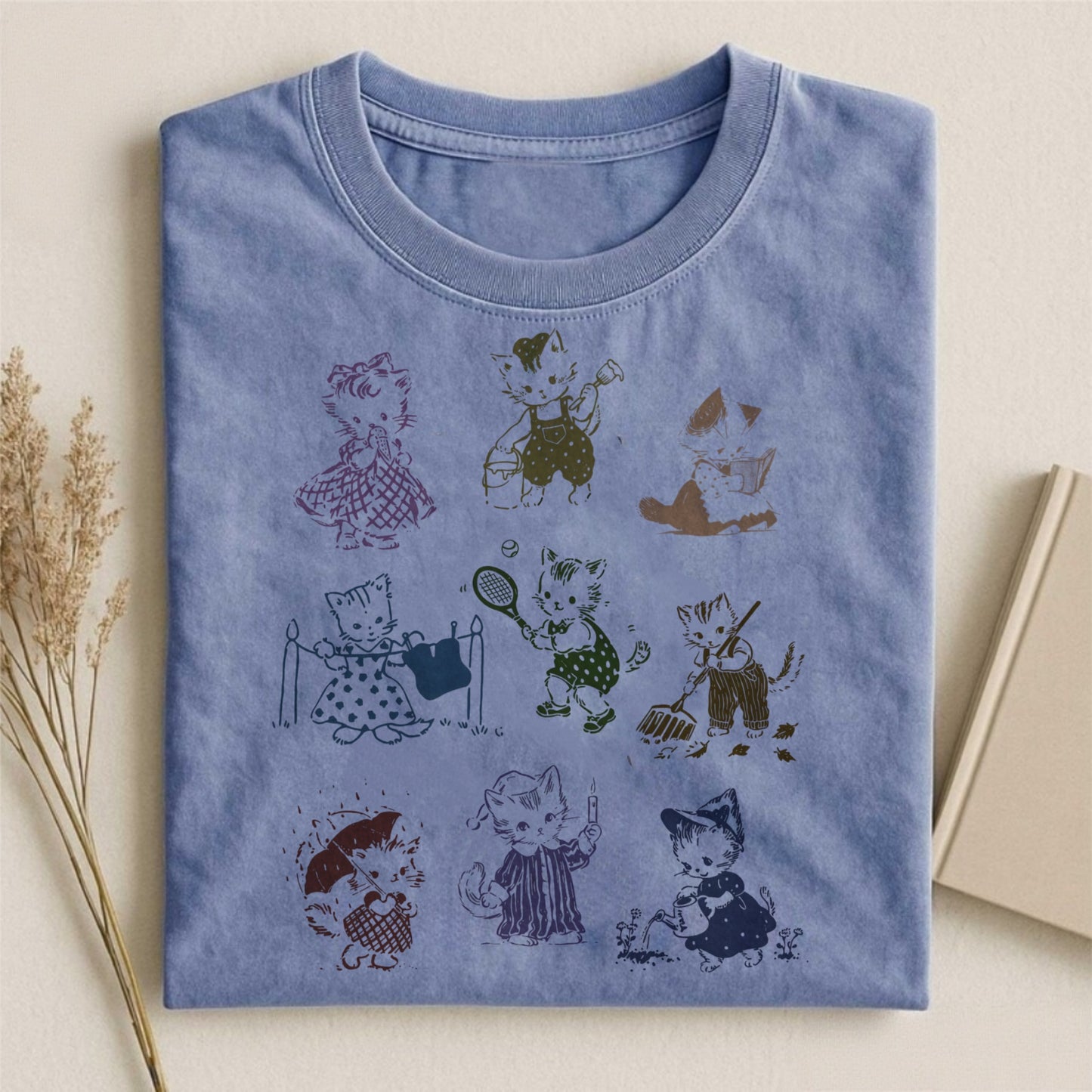 Cat 90s Tattoo Vintage T-shirt