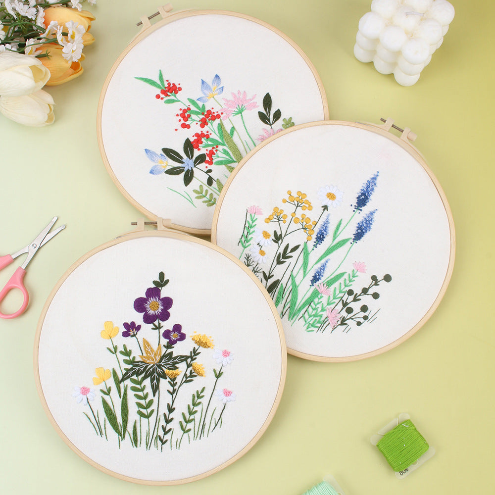 Wildflower Bouquet - Themed DIY Embroidery Kits