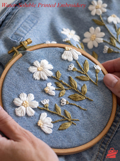 DIY Water-Soluble Printed Denim Large And Small Embroidery