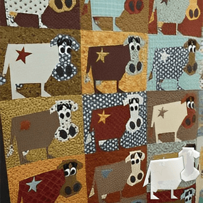 DIY Aggravating Cows Quilt Template Set-With Instructions