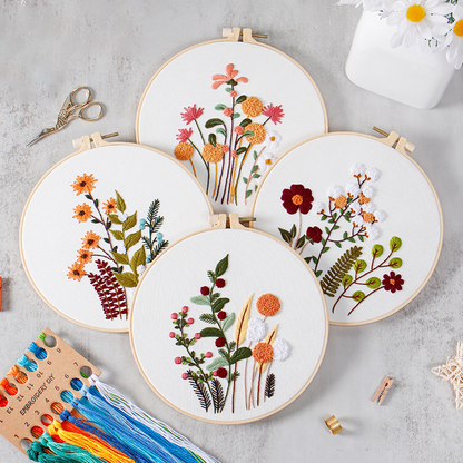 Blooming Harmony Embroidery Kit: Embark on a Vibrant Crafting Journey