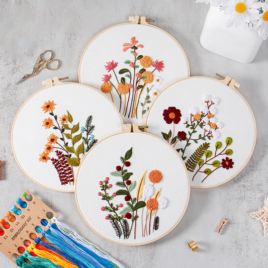 Blooming Harmony Embroidery Kit: Embark on a Vibrant Crafting Journey