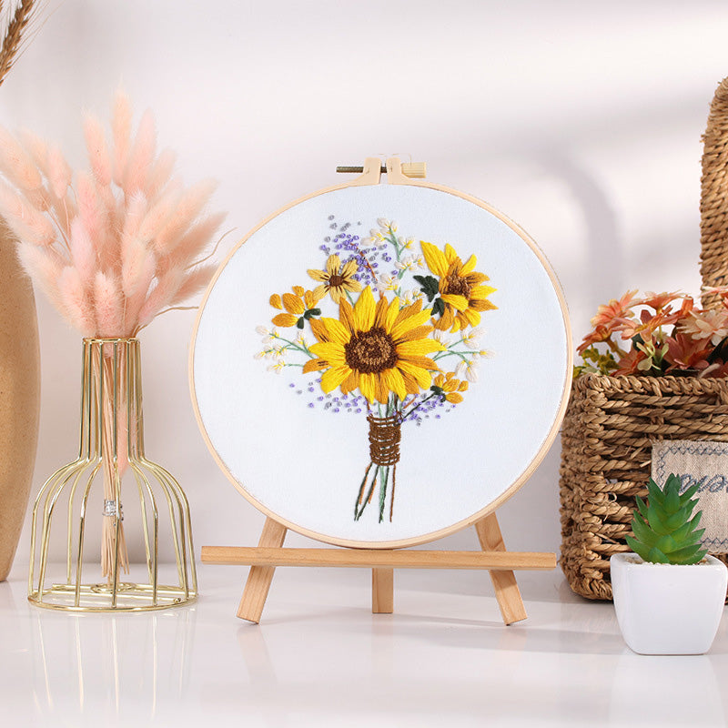 Sunflowers Embroidery Kit for Beginner