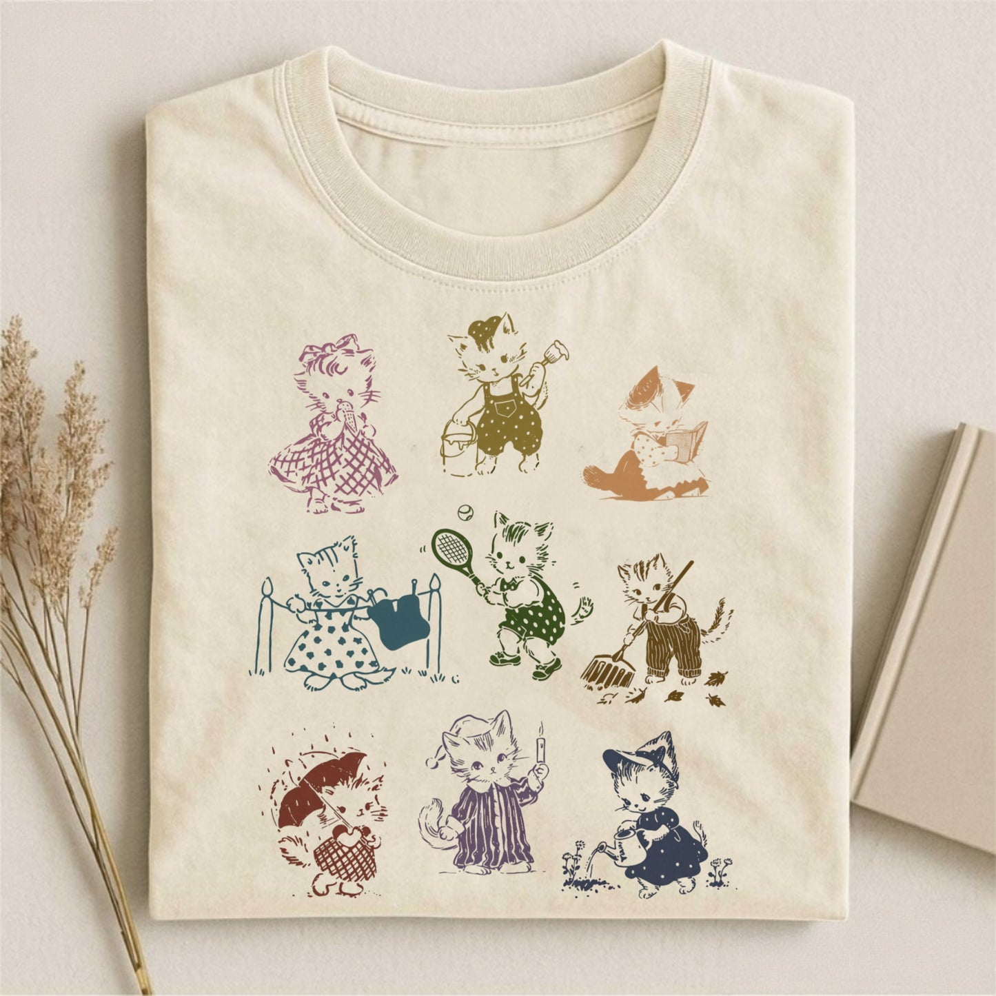Cat 90s Tattoo Vintage T-shirt