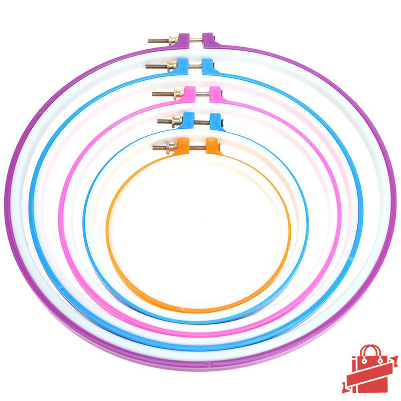 EasyStitch Plastic Embroidery Hoop Set - 5 Sizes
