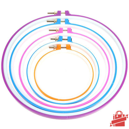 EasyStitch Plastic Embroidery Hoop Set - 5 Sizes