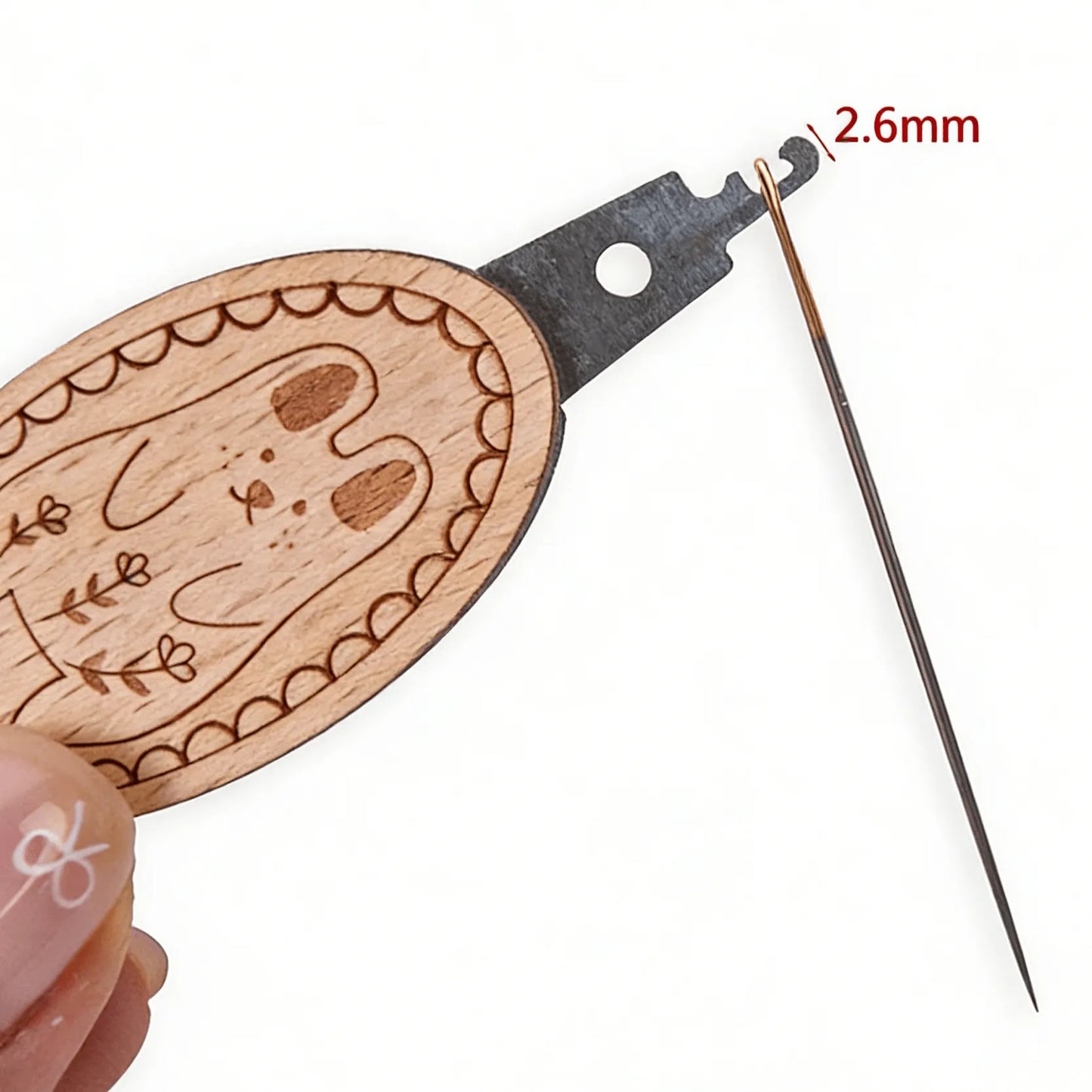Embroidery Needle Threader - Wooden Sewing Tool | Adorable Embroidery Accessory