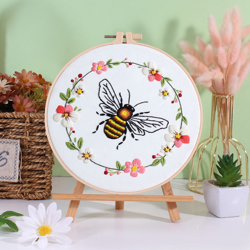 DIY Bee Embroidery Kit: Craft Your Nature-Inspired Masterpiece