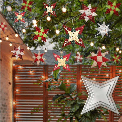 New Christmas Patchwork Star Template Set With Free Nativity Buttons