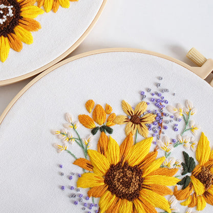 Sunflowers Embroidery Kit for Beginner