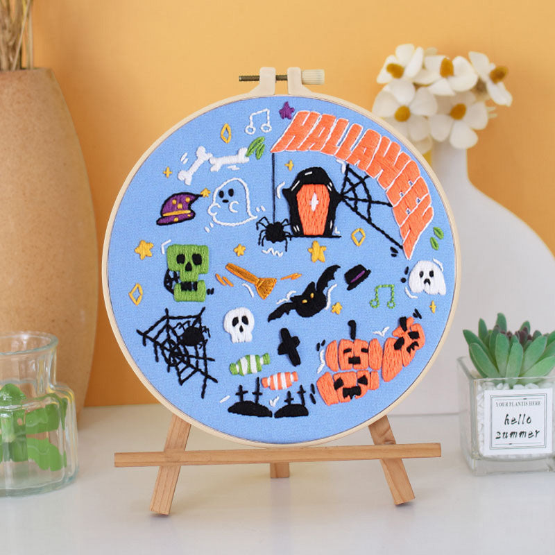 Spooky Halloween Embroidery Kit: Unleash Your Creative Spirit!