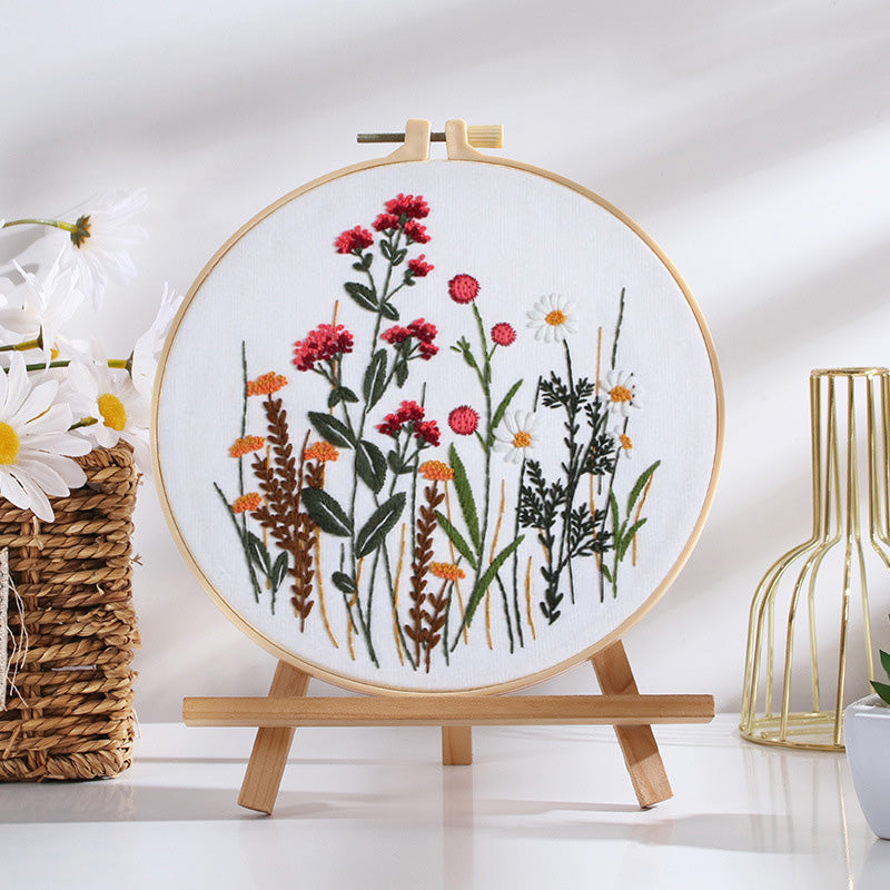 Blooming Wildflowers Embroidery Kit: Stitch the Beauty of Nature