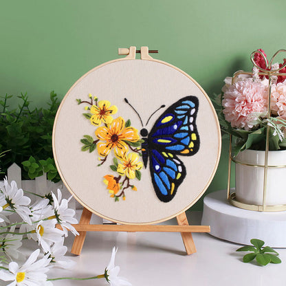 Butterfly  - Embroidery Hoop Kit for Beginners