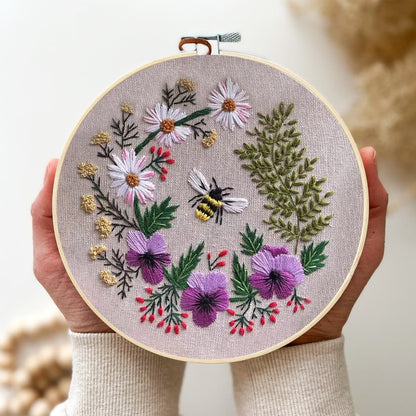 Rubbyoo Embroidery Kit-   Honey Bee Garden