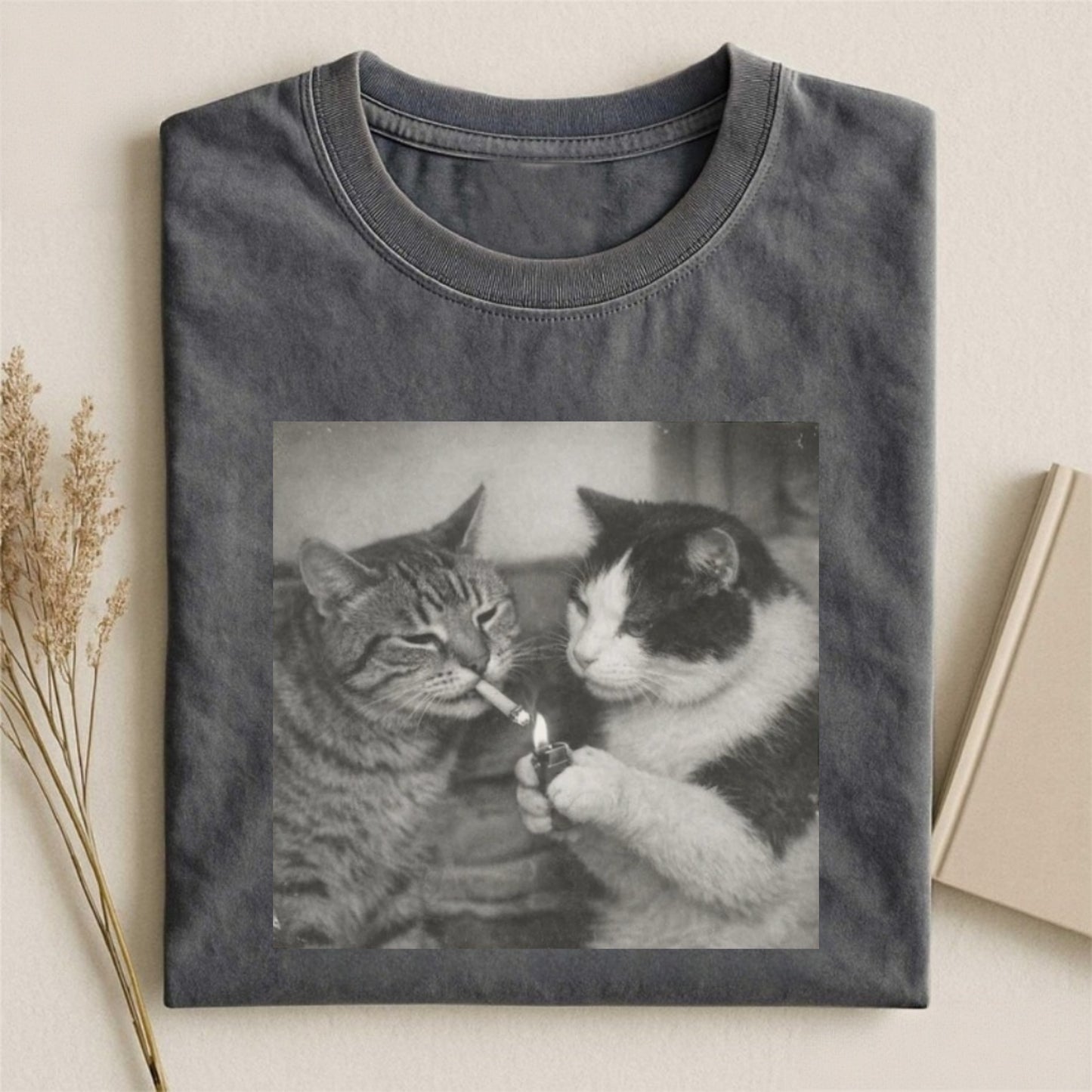 Comfort Colors Retro Funny Cat T-Shirt