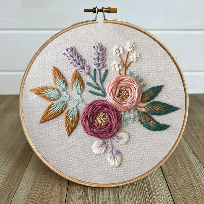 Rubbyoo Embroidery Kit - Dreamy Florals | Beginner Friendly Embroidery