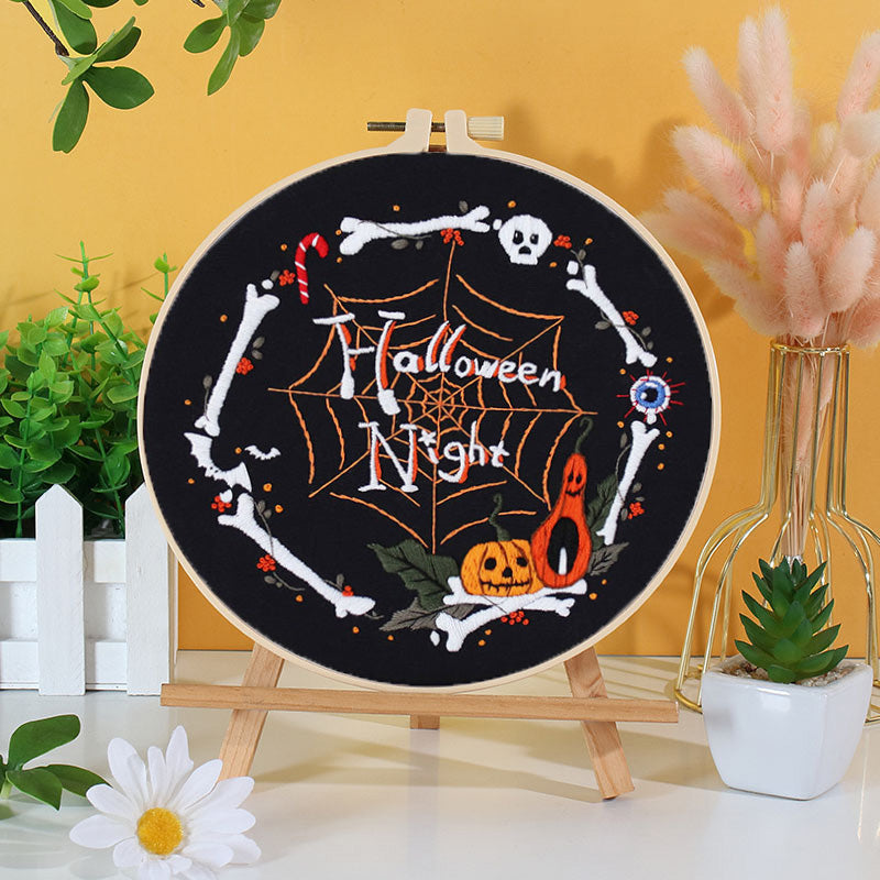 Halloween Delight Embroidery Kit: Create Spooky Masterpieces