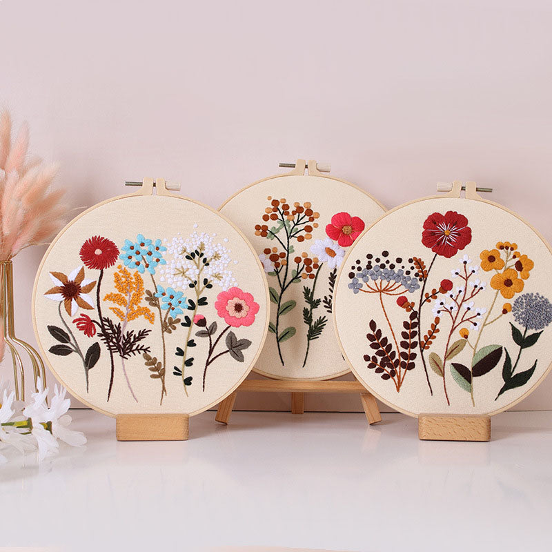 Flowers  -Themed DIY Embroidery Kits