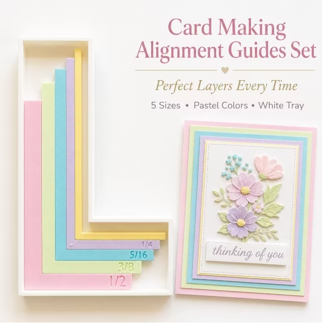 Card Making Alignment Guide Set with Tray