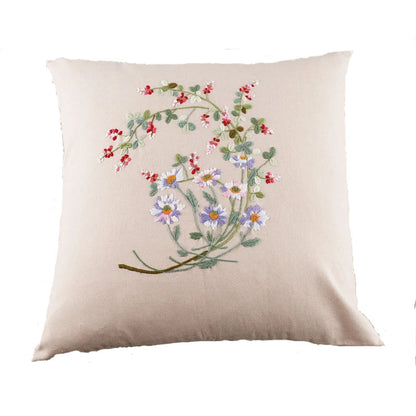 Orchid Bloom Pillow Embroidery Kit: Craft Your Elegant Home Decor