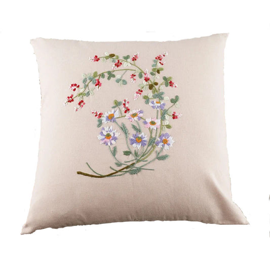 Orchid Bloom Pillow Embroidery Kit: Craft Your Elegant Home Decor