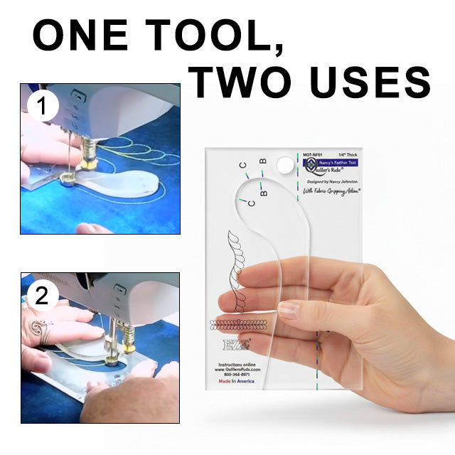 Feather Quilting Tool | Quilting Template | Rulerwork Quilting