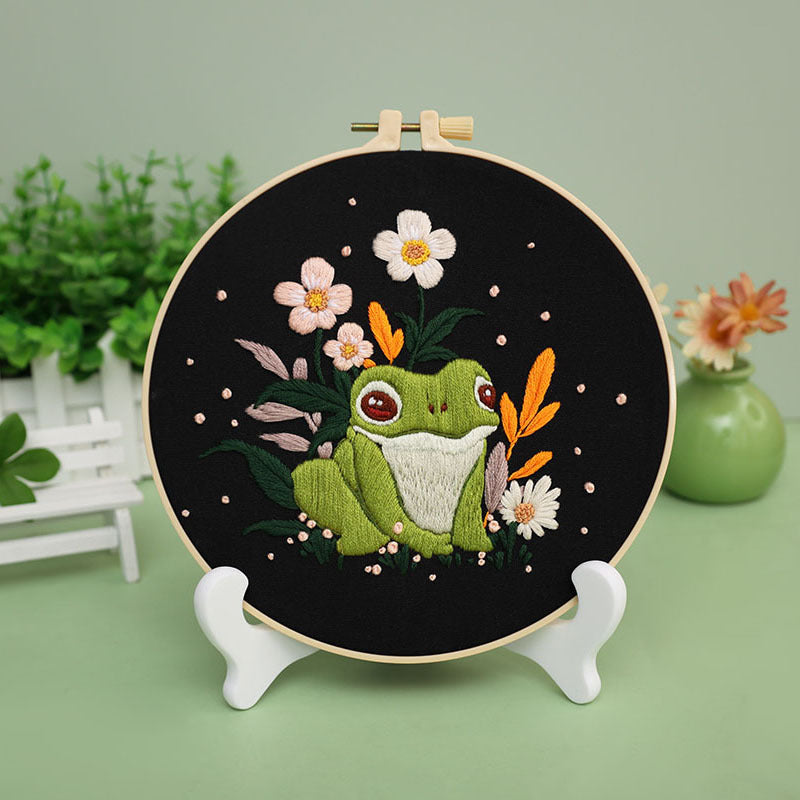 Whimsical Frog - Themed DIY Embroidery Kits