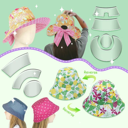 🌞50% OFF Summer Special Offer -  Bow Sunhat Template Cutting Ruler Set-With Instructions