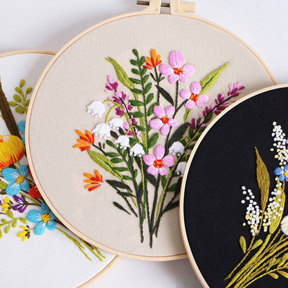 Vibrant Floral Embroidery Kit: Let Nature Bloom in Your Hands
