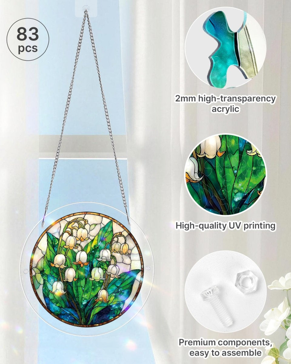 Acrylic Jigsaw Puzzle Suncatcher - Secret Lily Valley