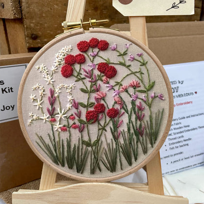 Rubbyoo Embroidery Kit-Floral Plant Pattern | Embroidery Kit For Beginner,Modern Embroidery