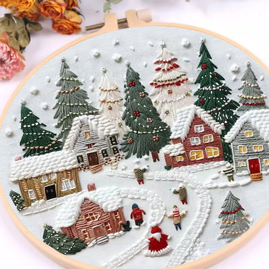 Snow Village Stitch Dream - Themed DIY Embroidery Kits