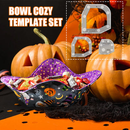 Halloween Bowl Cozy Template Cutting Ruler Set - 2PCS (With Instructions)