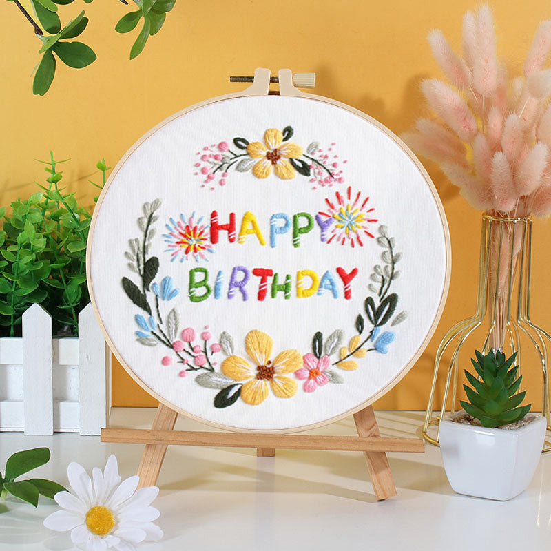 Happy Birthday Embroidery Kit: A Cheerful Stitching Celebration 🎂