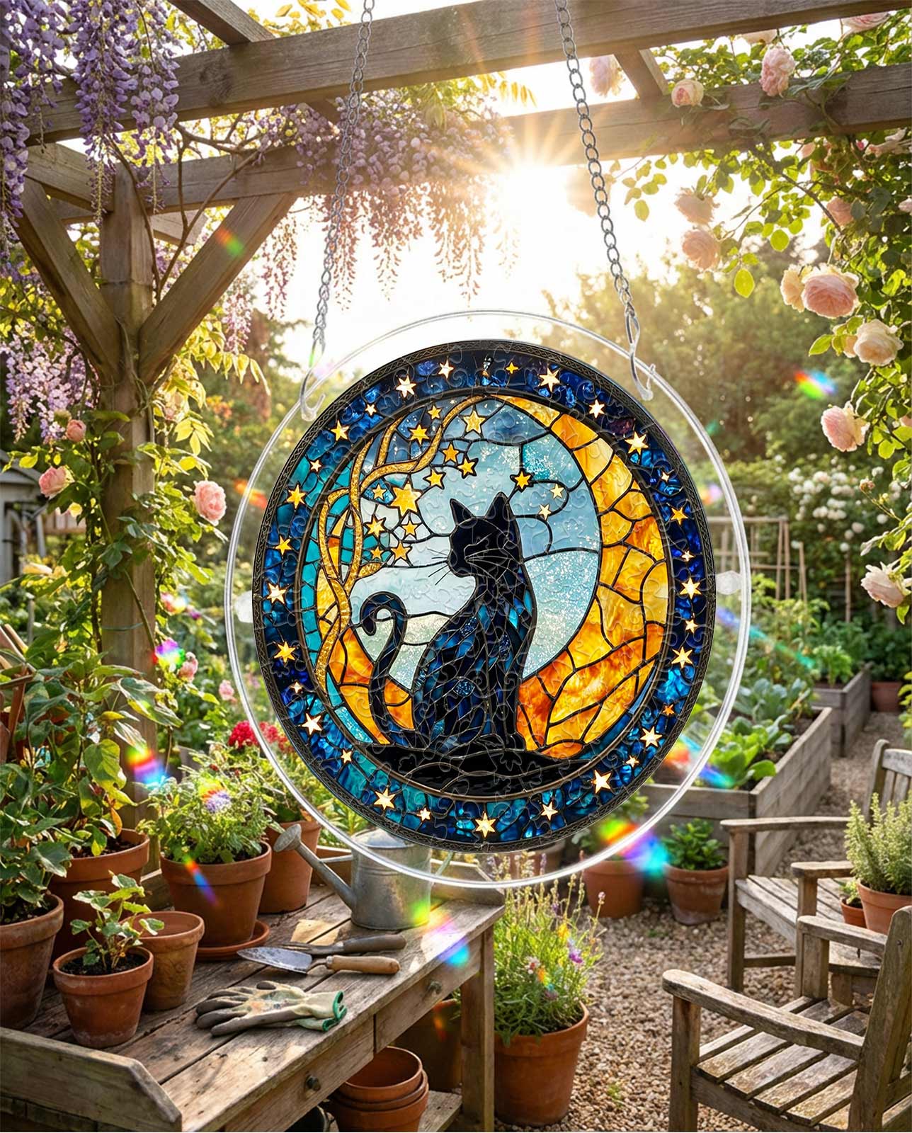 Acrylic Jigsaw Puzzle Suncatcher - Seleneâ€TMs Cat