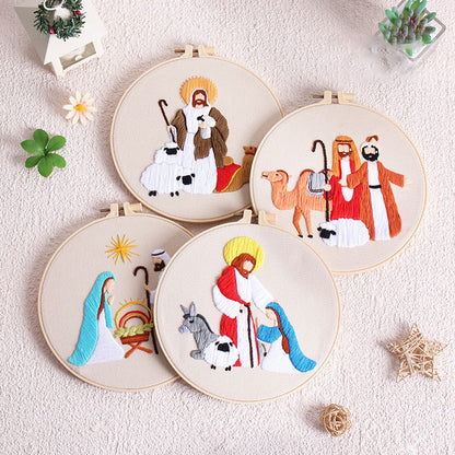 Nativity Scene Embroidery Kit: Celebrate the Spirit of the Season with Every Stitch