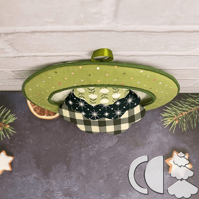 3D Christmas Tree Wall Hanging Decor Sewing Template Ruler - With Manual