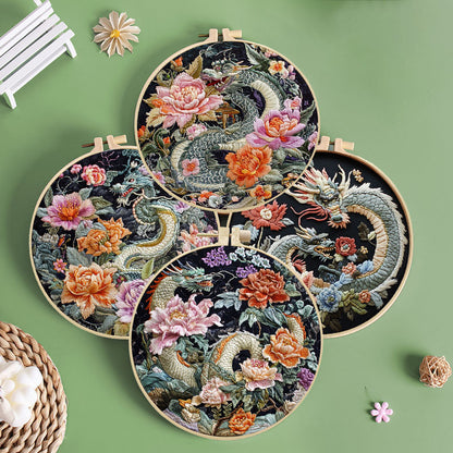 Dragon And Peony Embroidery Kit