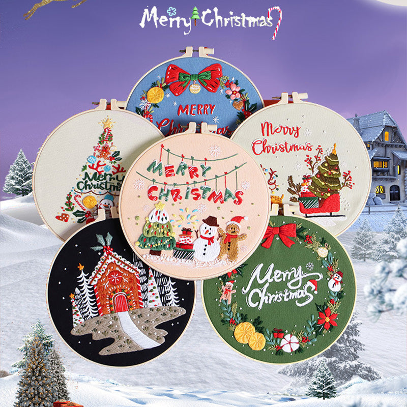 Christmas Delight Embroidery Kit: Create Your Festive Masterpiece!