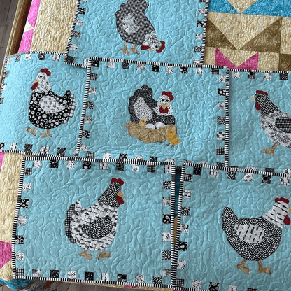 Weekend Chicken Table Runner Pattern Sewing Templates Set - With Instructions