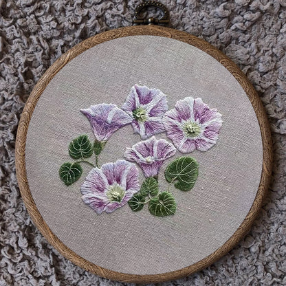 Rubbyoo Embroidery Kit- Mini Purple Hortensia