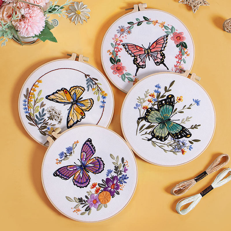 Butterfly Symphony Embroidery Kit: Embark on a Vibrant Stitching Journey