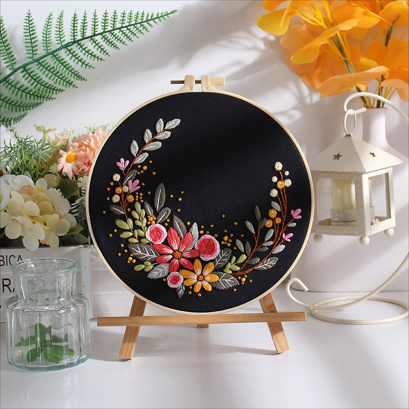 Midnight Bloom  - Themed DIY Embroidery Kits