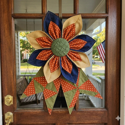 The Heritage Bloom Wreath & Bow: Multi-Piece Sewing Template Set- With Instructions